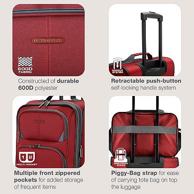 US Traveler Forza 2-Piece Expandable Softside Luggage Set