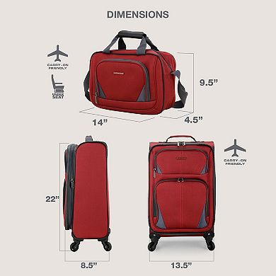 US Traveler Forza 2-Piece Expandable Softside Luggage Set