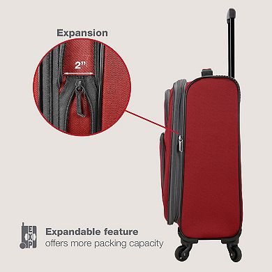 US Traveler Forza 2-Piece Expandable Softside Luggage Set