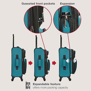 US Traveler Rio II 2-Piece Softside Expandable Spinner Luggage Set