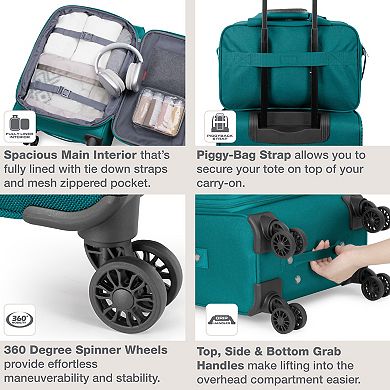 US Traveler Rio II 2-Piece Softside Expandable Spinner Luggage Set