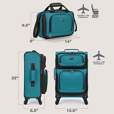 US Traveler Rio II 2-Piece Softside Expandable Spinner Luggage Set