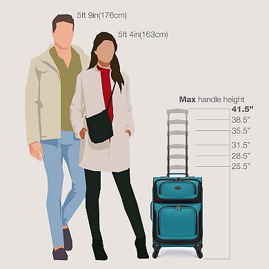 US Traveler Rio II 2-Piece Softside Expandable Spinner Luggage Set