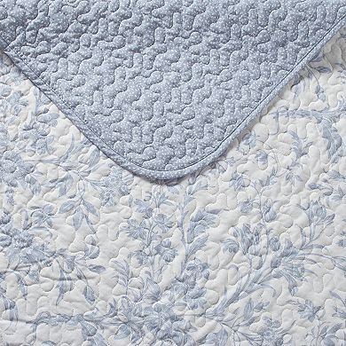 Laura Ashley Amberley Blue Quilt Set