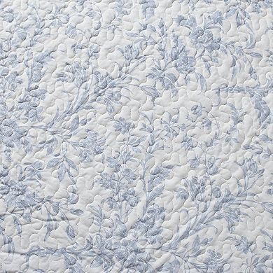 Laura Ashley Amberley Blue Quilt Set
