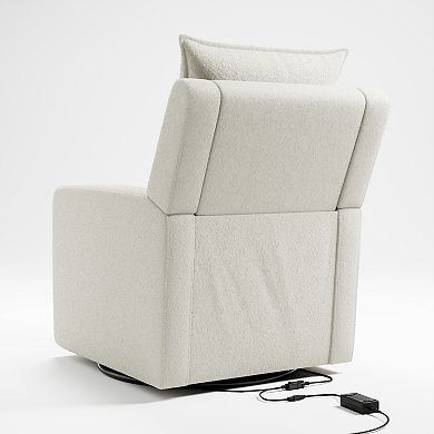 Storkcraft Timeless Glider Recliner with USB Port
