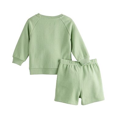 Baby Boy Bluey And Bingo Fun In The Mud Graphic Sweatshirt & Shorts Set
