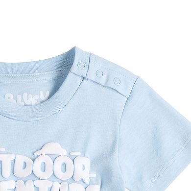 Baby Boy Bluey Outdoor Adventure Graphic Tee & Shorts Set