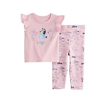 Baby Girl Bluey And Friends Graphic Tee & Leggings Set