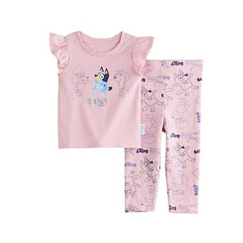 Baby Girl Bluey And Friends Graphic Tee & Leggings Set