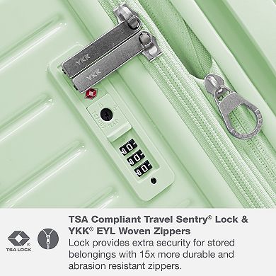 US Traveler Citrine Hardside Spinner Luggage with TSA Lock & USB Charging System
