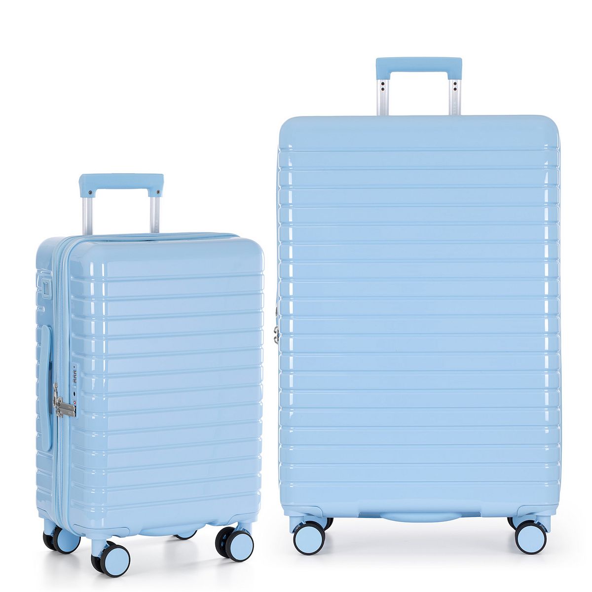 US Traveler Citrine 2-pc. Hardside Spinner Luggage Set with TSA Lock & USB Charging System - Soft Blue