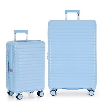 US Traveler Citrine 2 pc Hardside Spinner Luggage Set with TSA Lock & USB Charging System