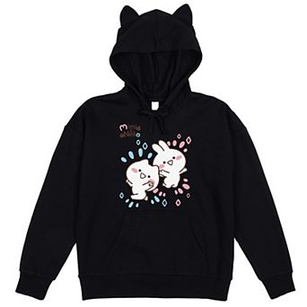 Juniors' Mimi & Neko Sparkles Graphic Hoodie