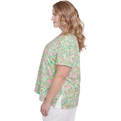 Plus Size Alfred Dunner Abstract Scroll Crewneck Top