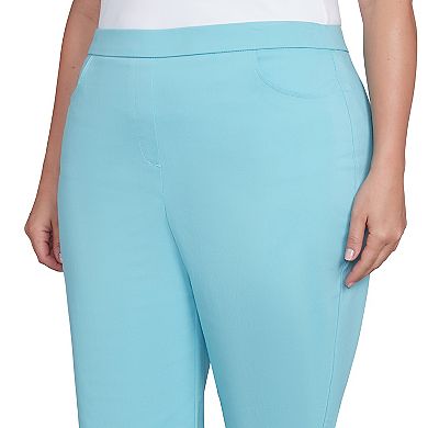 Plus Size Alfred Dunner Flat Front Allure Classic Clamdigger Capri Pants