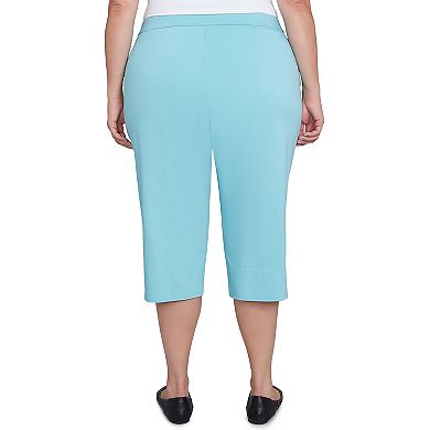 Plus Size Alfred Dunner Flat Front Allure Classic Clamdigger Capri Pants