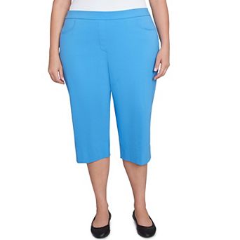 Plus Size Alfred Dunner Flat Front Allure Classic Clamdigger Capri Pants