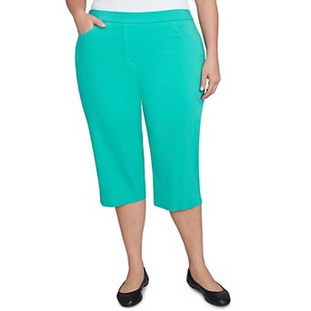 Plus Size Alfred Dunner Flat Front Allure Classic Clamdigger Capri Pants