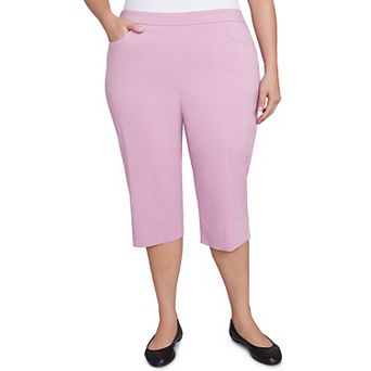 Plus Size Alfred Dunner Flat Front Allure Classic Clamdigger Capri Pants