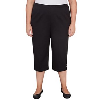 Plus Size Alfred Dunner Twill Split Hem Capri Pants