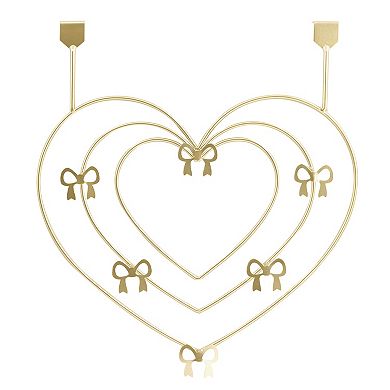Belle Maison Heart Shaped Over The Door Multi Bow Hooks