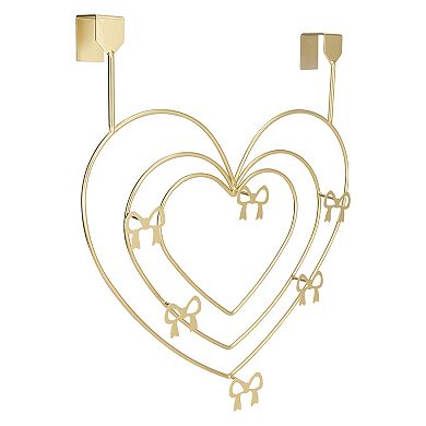 Belle Maison Heart Shaped Over The Door Multi Bow Hooks
