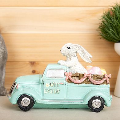 Melrose Easter Bunny in Car Figurine Table Decor