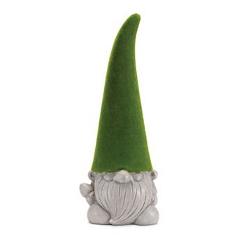 Melrose Mossy Terra Cotta Gnome Statue Outdoor Decor Set of 2
