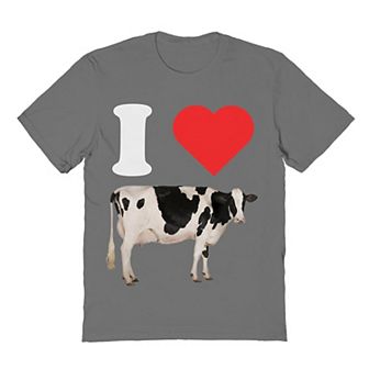 Men's I Heart Cow Valentine's Day Graphic Tee