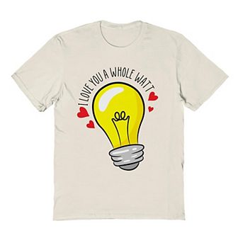 Men's I Love You A Whole Watt Valentine's Day Graphic Tee