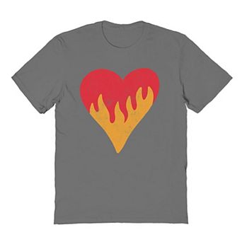 Men's Grayson Threads The Label Fire Heart Valentine's Day Graphic Tee