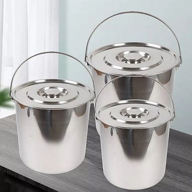 Stainless Steel Extra Thick Food Water Storage With Lid 12L