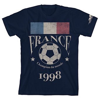 Boys Team Gear Vintage France Short Sleeve Tee