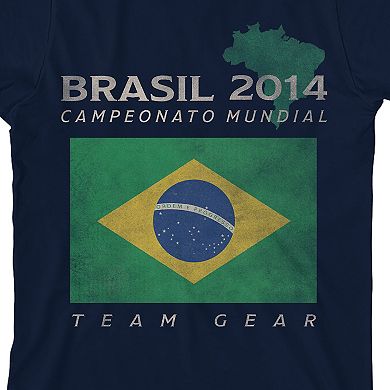 Boys Team Gear Vintage Brazil Short Sleeve Tee