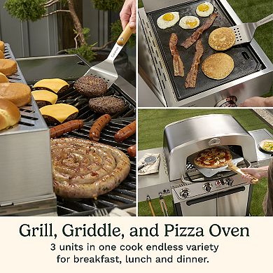 Cuisinart Propel Four Burner 3-in-1 Gas Grill, Griddle & Pizza Oven