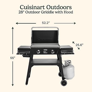 Cuisinart 28-in. Outdoor Griddle with Hood