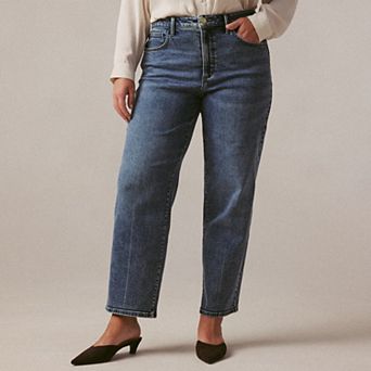Plus Size LC Lauren Conrad Super High Rise True Straight Jeans