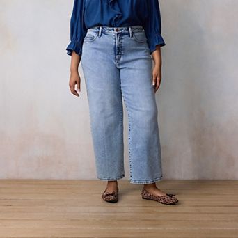 Plus Size LC Lauren Conrad Super High Rise True Straight Jeans