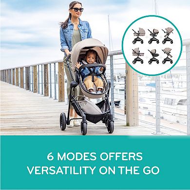 Evenflo Pivot 6-Modes Travel System with LiteMax Infant Car Seat