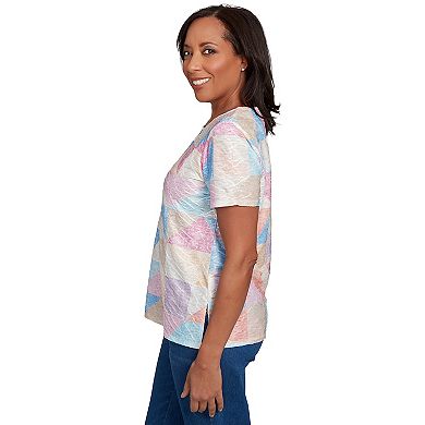 Women's Alfred Dunner Geometric Patchwork Tee