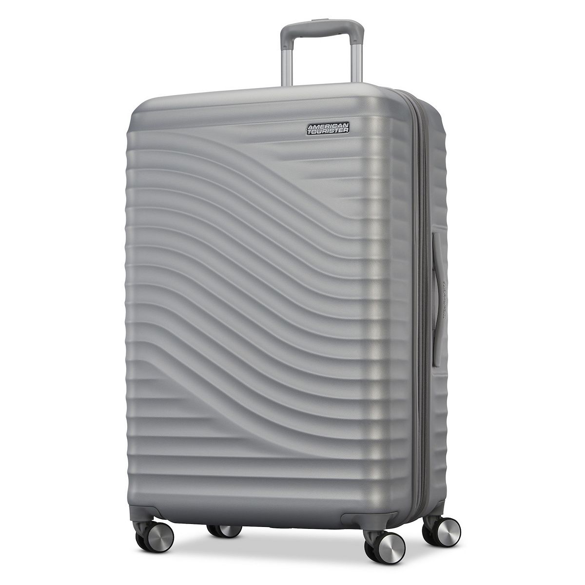 Rob's Suitcase - American Tourister Burst Max V Hardside Spinner Luggage - Silver, 28 INCH