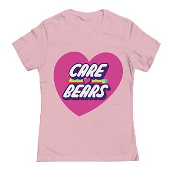 Junior's Care Bears Magic Pink Heart Valentine's Day Graphic Tee