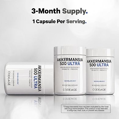 Codeage Akkermansia Muciniphila 500M AFUs Probiotic Supplement 90 ct