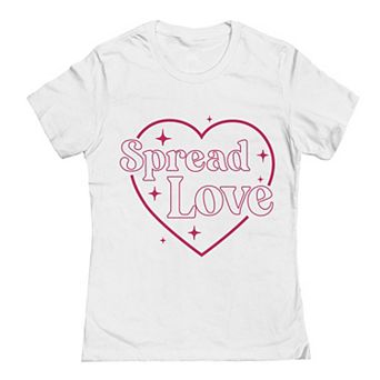 Junior's Grayson Threads The Label Spread Love Heart Valentine's Day Graphic Tee