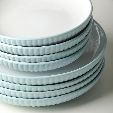 Christian Siriano New York® Lustra Stoneware 16-Piece Dinnerware Set in Teal