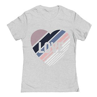 Junior's Grayson Threads The Label Love Diagonal Heart Valentine's Day Graphic Tee