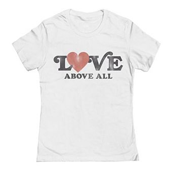 Junior's Grayson Threads The Label Love Above All Valentine's Day Graphic Tee