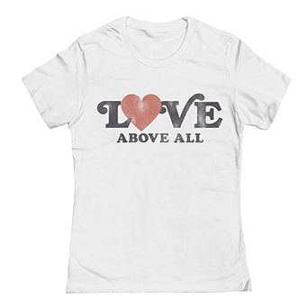 Junior's Grayson Threads The Label Love Above All Valentine's Day Graphic Tee