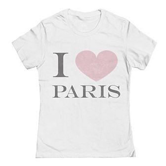 Junior's Grayson Threads The Label I Love Paris Valentine's Day Graphic Tee